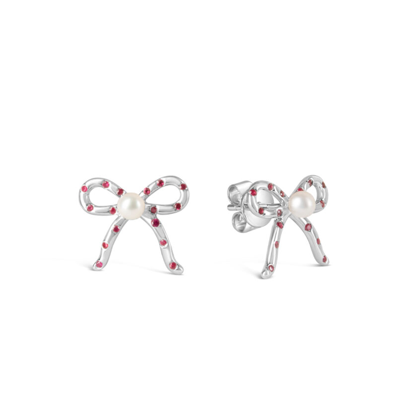 Blushing Bow  Earrings