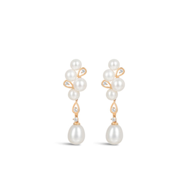 Bubbles Pearl & Diamond Earrings