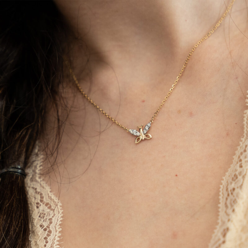 Butterfly Wings Diamond Necklace / Regular size