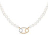 Cancer Zodiac Oval Pearl Necklace
