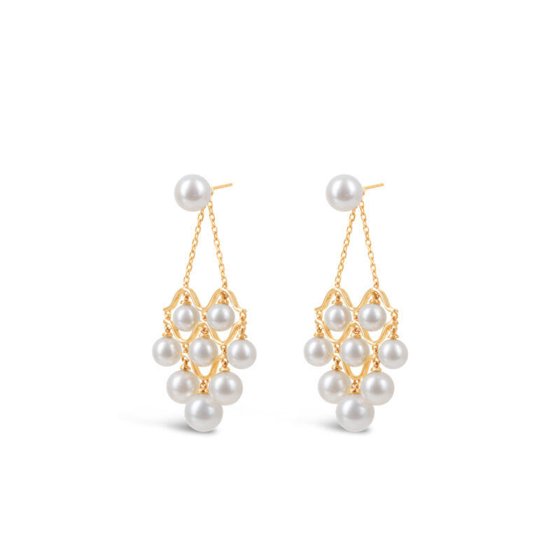Cascade Pearl Earrings/18K