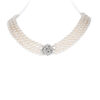 Cher 3 Strands Round Pearl Necklace