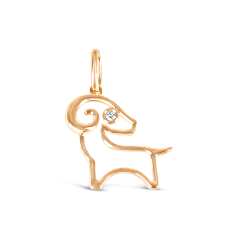 Lunar Zodiac Pendant - Goat