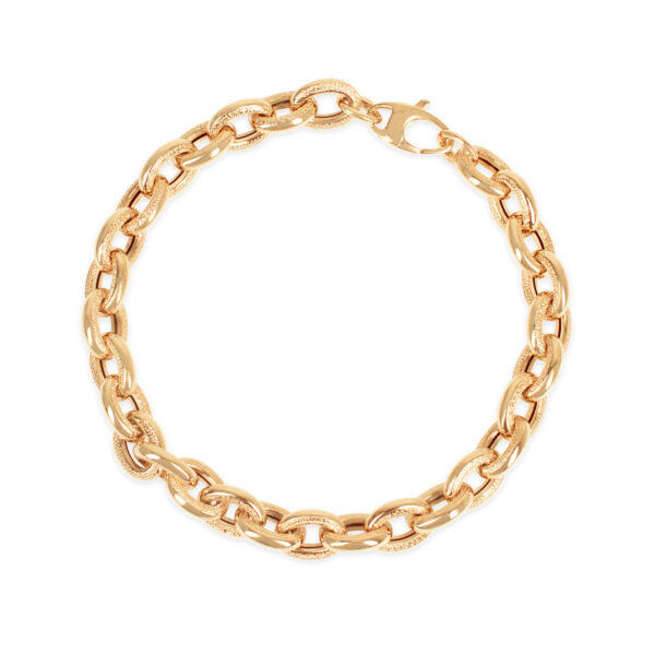 Chunky Chain Link Gold Bracelet (Matte)