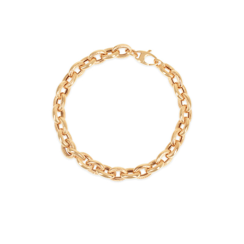 Chunky Chain Link Gold Bracelet (Matte)