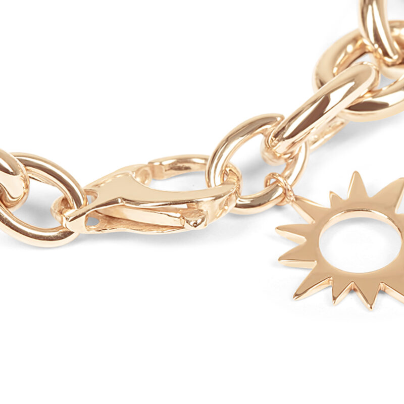 Chunky Chain Link Gold Bracelet (Smooth)