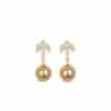 Kate Diamond and Golden Pearl Earrings