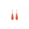 Coral and Diamond Drop Earrings 18K