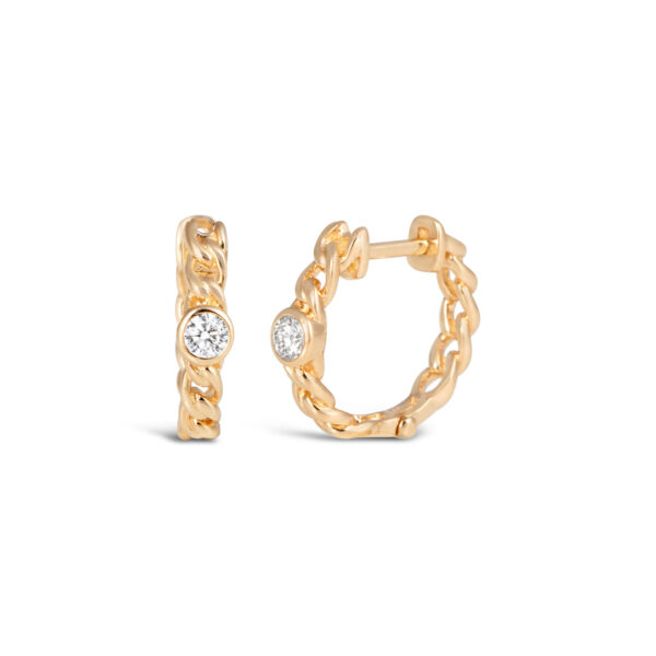 Cuban Link Diamond Huggies