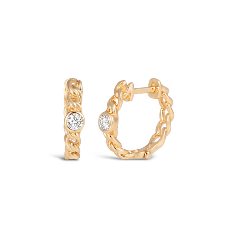Cuban Link Diamond Huggies