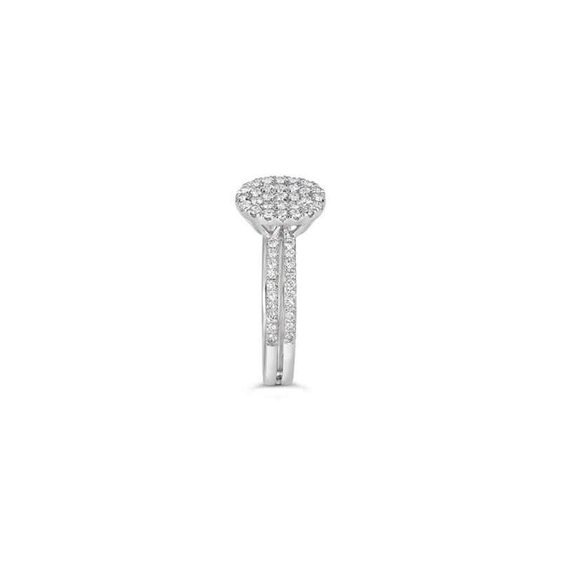 Deana Split Shank Pave Diamond Engagement Ring - Regular