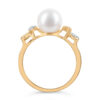 Dew Drop Pearl Diamond Ring