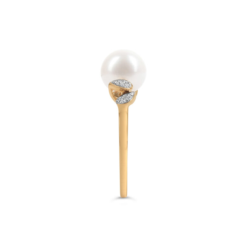 Dew Drop Pearl Diamond Ring