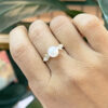 Dew Drop Pearl Diamond Ring