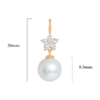 Diamond Flower and Pearl Pendant