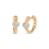 Diamond Heart Huggies