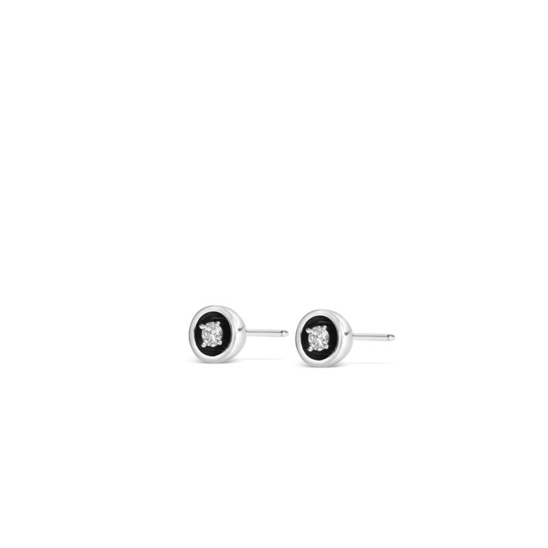 Diamond with Enamel Single Stud