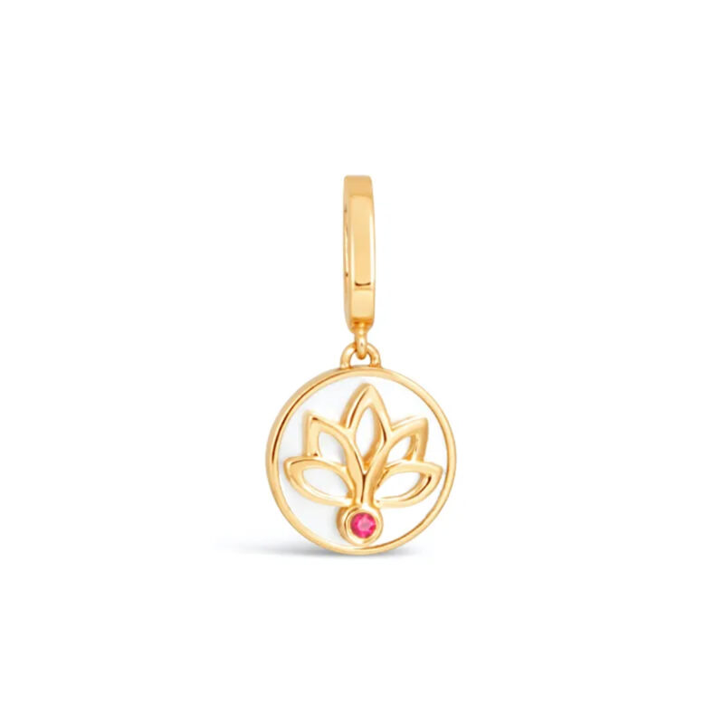 Divine Lotus Charm / Pendant - Mother of Pearl - RG