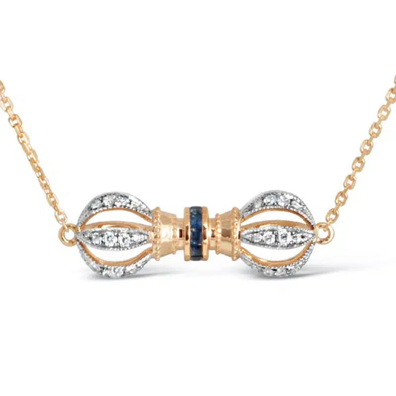 Dols Blue Sapphire Vajra Necklace
