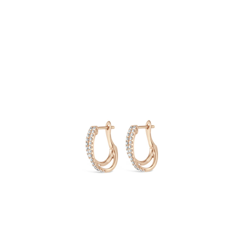 Double Pave Diamond Single Hoop