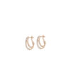 Double Pave Diamond Single Hoop