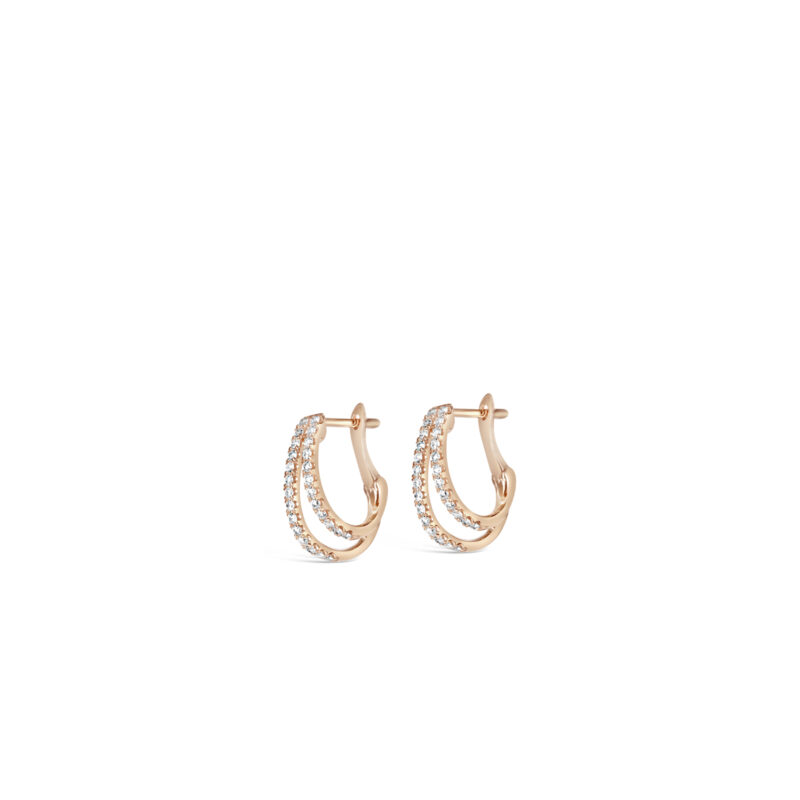 Double Pave Diamond Single Hoop