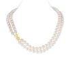 Marilyn Double Strand Round Pearl Necklace (Bow Clasp)