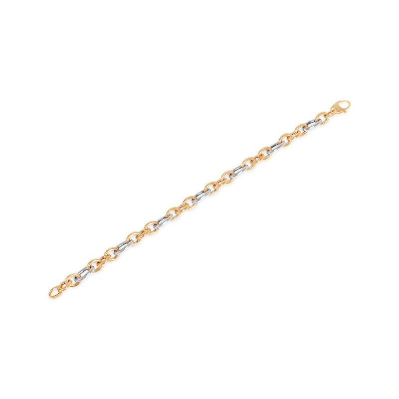 Double Tone Chunky Chain Bracelet