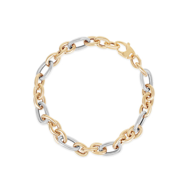Double Tone Chunky Chain Bracelet