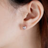 Edison Pearl Ear Studs/ Rare Copper metallic overtone