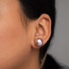 Edison Pearl Ear Studs/ Rare Copper metallic overtone
