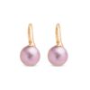 Edison Pearl Drop Earrings / Round Shape