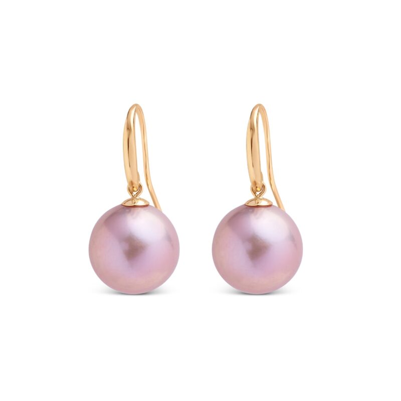 Edison Pearl Drop Earrings / Round Shape