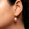 Edison Pearl Drop Earrings / Round Shape