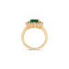 Emerald  Diamond Double Row Ring