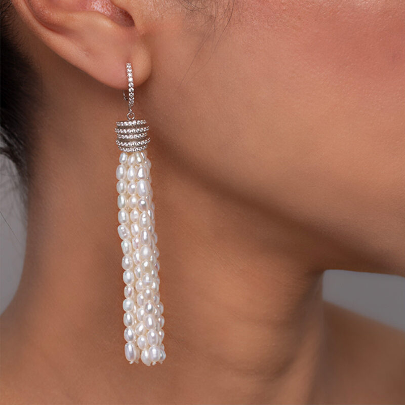 Emilia Fringe Pearl Earring