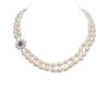 Emily Double Oval Pearl Necklace (Ruby)