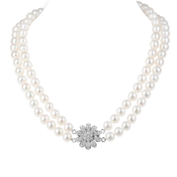 Emily Near Round Pearl Necklace/8-8.5mm