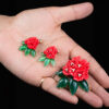 Enchanting Diamond Laligurans Pendant (Red/Green)
