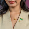 Enchanting Laligurans Brooch (Gold/Green)