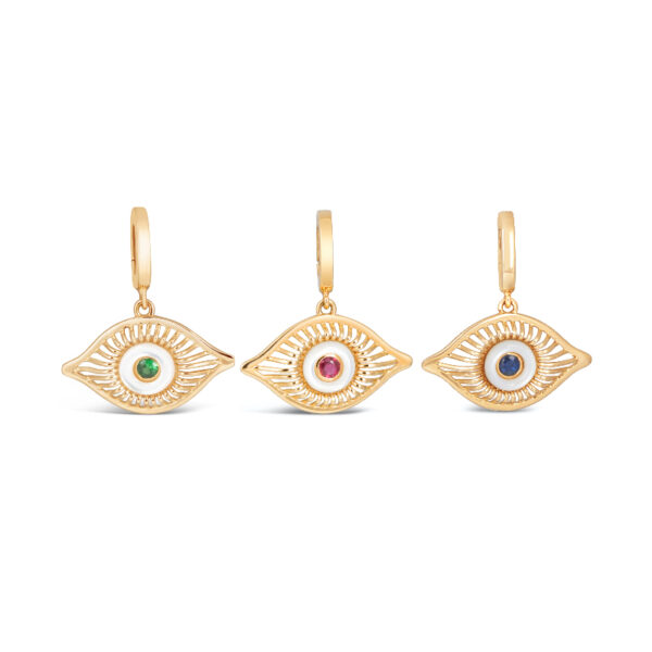 Gaze of Gold Evil Eye Pendant