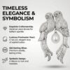 Exquisite Silver Two Birds & Pearl Brooch - KN