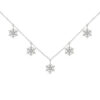 Five Snowflake Diamond Necklace