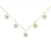 Five Snowflake Diamond Necklace