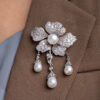 Floral Drop Brooche