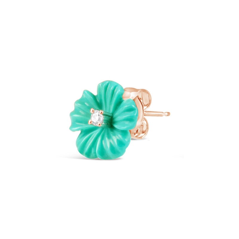 Flower Turquoise Ear Studs