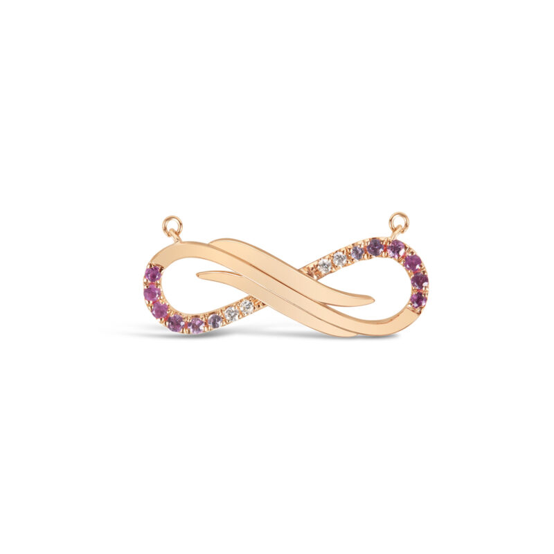 Forever Love Infinity Pink Sapphire Necklace