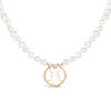 Gemini Zodiac Oval Pearl Necklace