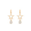 Gold Star Diamond Drop Pendant
