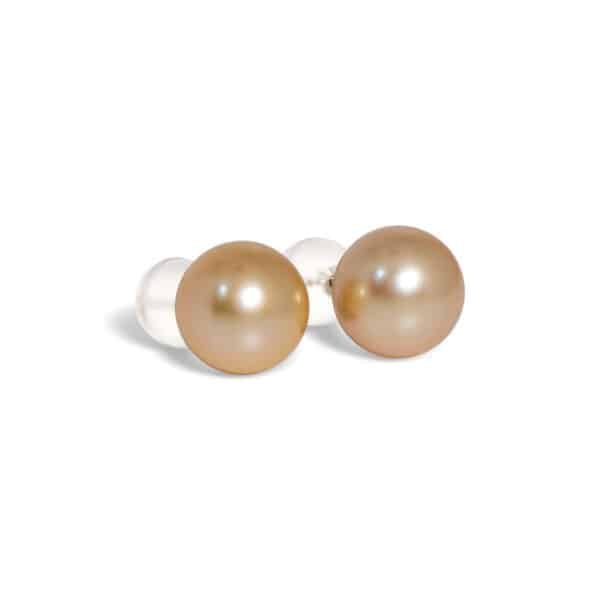 Golden South Sea Pearl Ear Studs